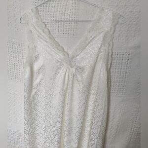 Stunning Vintage Vanity Fair USA MADE Ivory Night Gown Lace Polyester Size SML